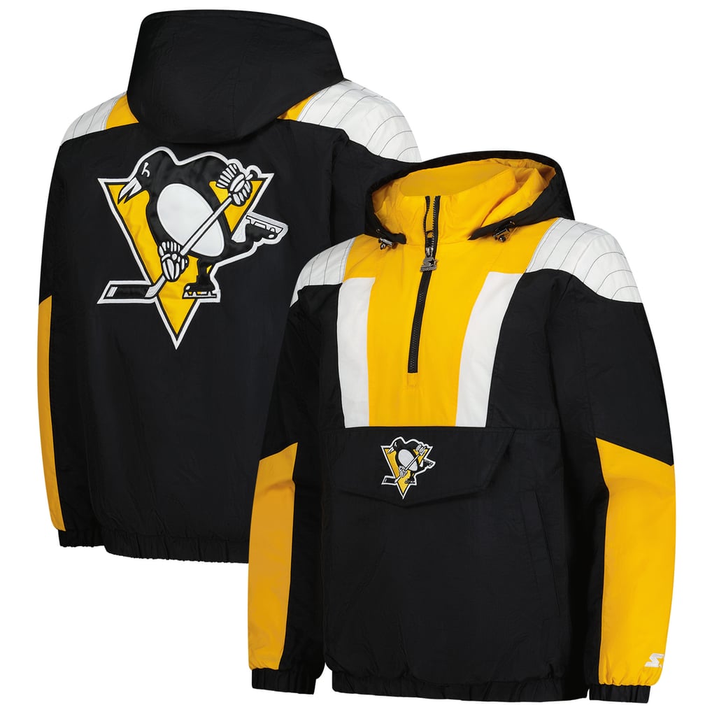  Pittsburgh Penguins Starter Charger Half-Zip Pullover Hoodie - Black